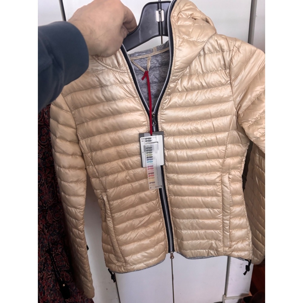 DUVETICA Down Jacket size 40IT 4-6 US Beige/Ivory
